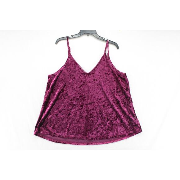 Torrid Tank Top Women’s 1X Burgundy Crushed Velvet Cami Y2K Party Whimsy Goth - Picture 3 of 7